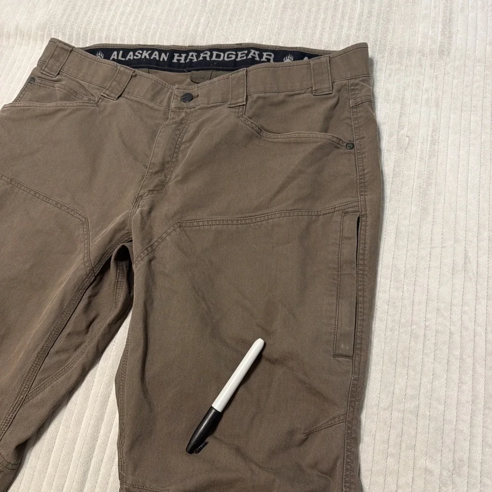 Duluth Trading Co Mens Pants AKHG Stone Run Slim Fit green Size 40x32